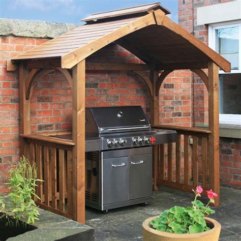 Backyard sheds are multipurpose structures that have ballooned in usage and function in recent years. wooden bbq gazebo - Google Search | Grill gazebo, Bbq ...