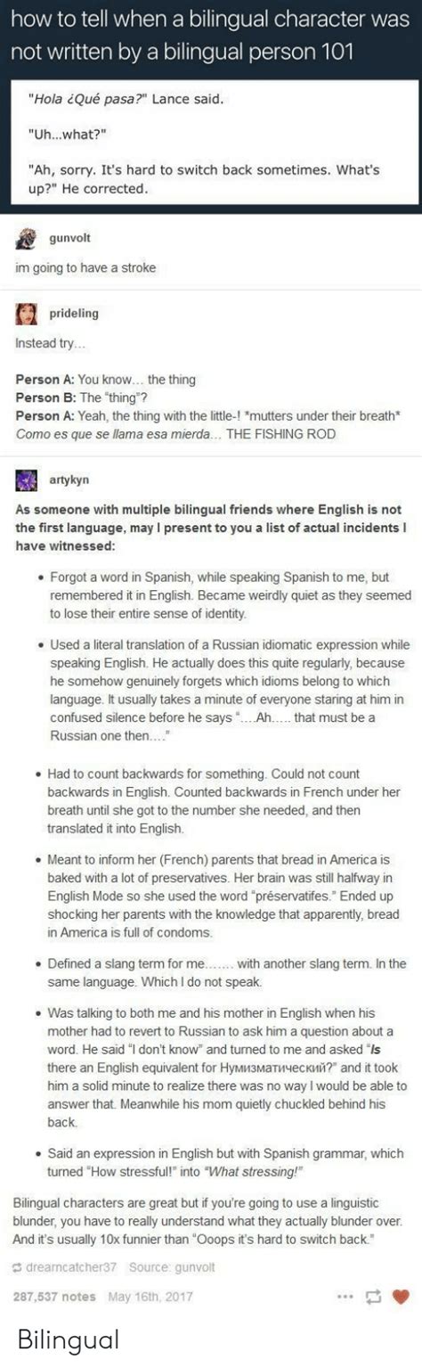 How To Tell When A Bilingual Character Was Not Written By