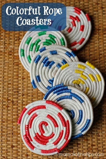 How To Make Colorful Rope Coasters Diy Rope Crafts Diy Coaster