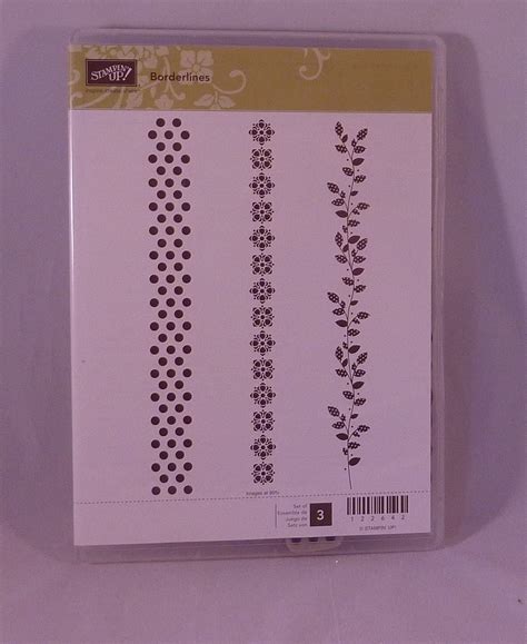 Amazon Com Stampin Up Borderlines Set Of Decorative Rubber Stamps Retired Everything Else