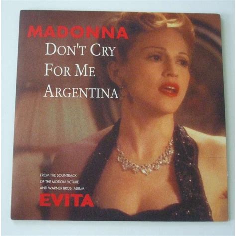 Don T Cry For Me Argentina Madonna - Don't cry for me argentina by Madonna, CDS with dom88 - Ref:116987169