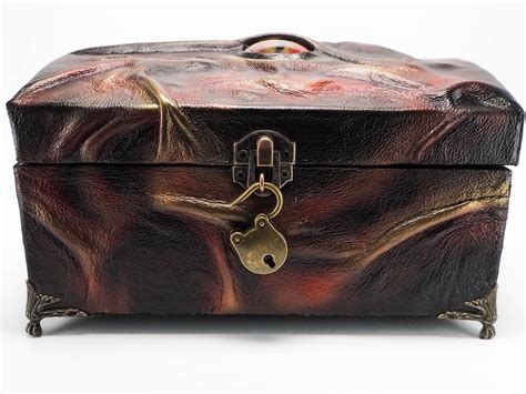 Vibrant Red Large Treasure Chest For Dnd Accessories With Etsy