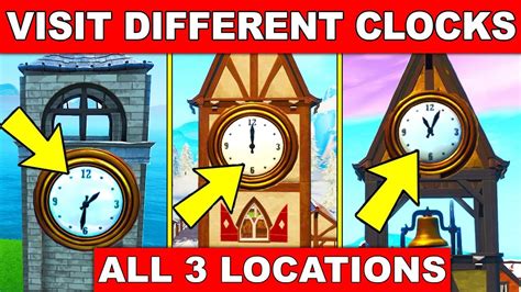 Visit Different Clocks All 3 Clock Locations Week 8 Challenges