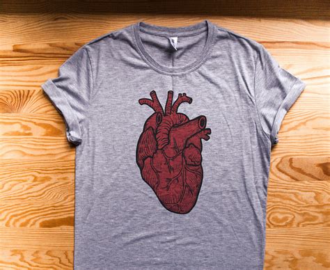 Heart Shirt Heart T Shirt Human Heart Shirt Heart Shirts Etsy