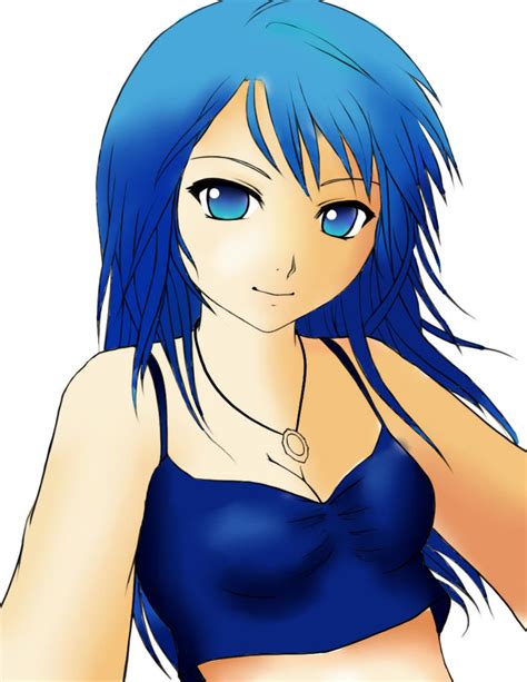 Blue Hair Anime Girl D By Sakucherry On Deviantart