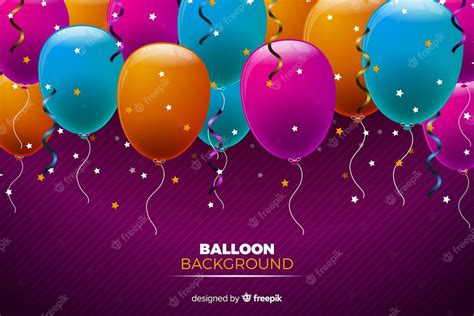 Free Vector Birthday Balloons Background