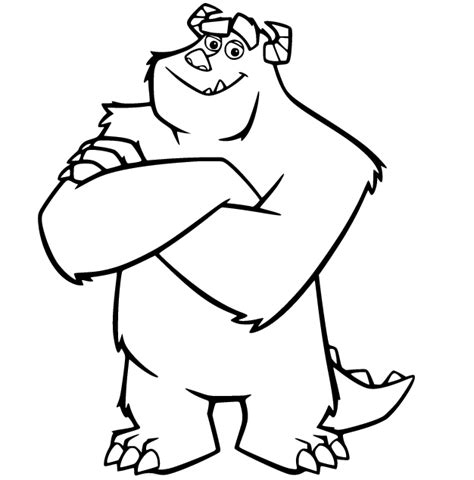 Sorrindo James Sullivan Coloring Pages Monsters Inc Coloring Pages