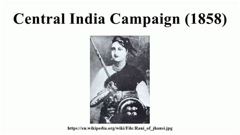 Central India Campaign 1858 Youtube