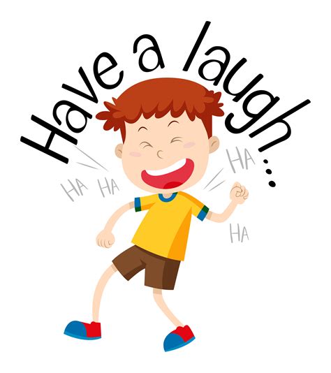 Word Phrase For Have A Laugh With Boy Laughing 299858 Vector Art At