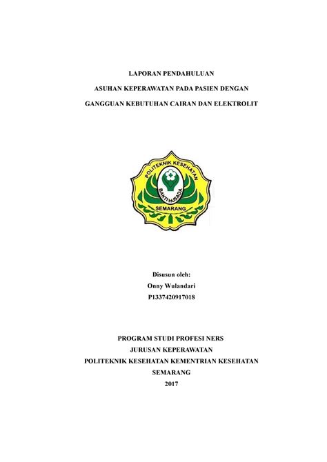 Laporan Pendahuluan LAPORAN PENDAHULUAN ASUHAN KEPERAWATAN PADA