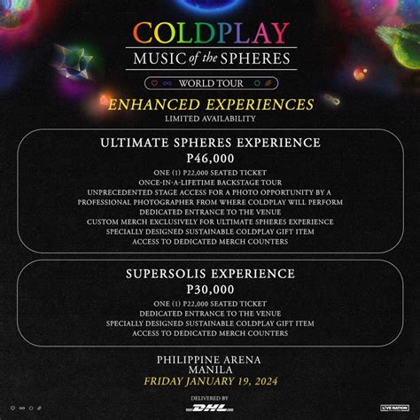 Coldplay Live In Manila 2024 Ticket Prices Revealed Second Show Added