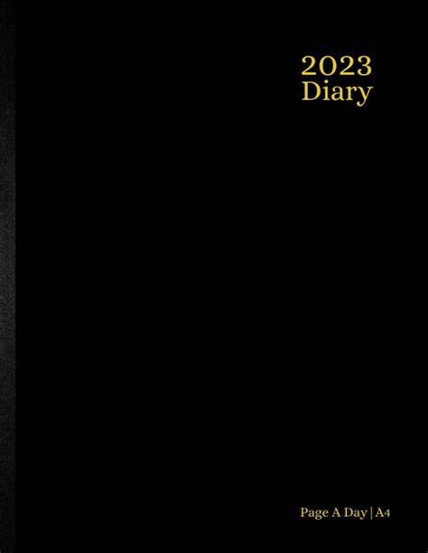 Buy 2023 Diary A4 Page A Day 2023 Daily Diary For 365 Days One Page