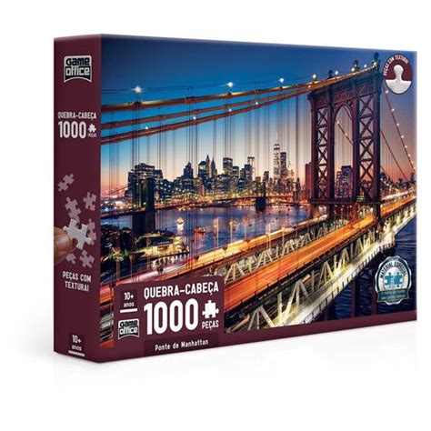 Quebra Cabeça Puzzle 1000 Peças Ponte De Manhattan Nova York Toyster