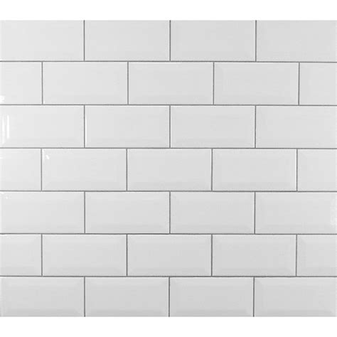 18 White Beveled Subway Tile Paling Baru