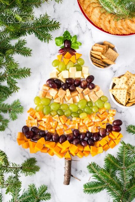 Christmas Tree Cheese Platter Recipe Amandas Cookin