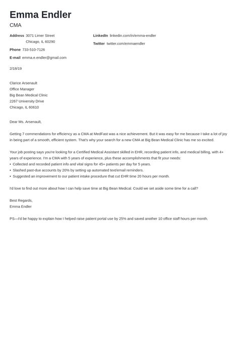 Short Cover Letter Examples For Quick Application