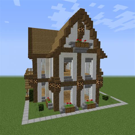 Medieval building pack (schems and world. Large Medieval Town House 4 - Blueprints for MineCraft ...