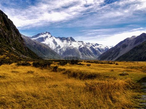 Mountains Landscape New Zealand Stock Photo Image Of Highland