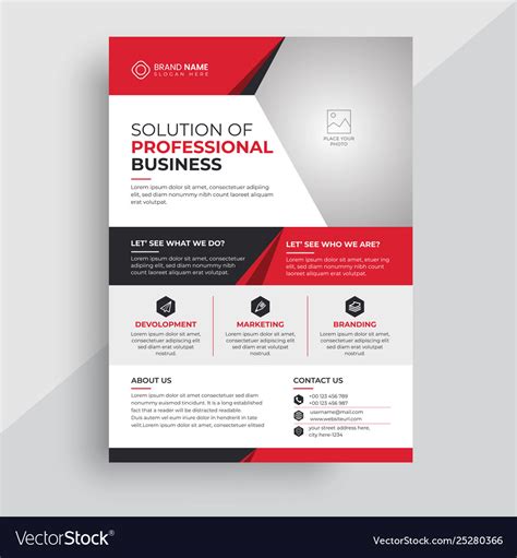Corporate Business Flyer Template Royalty Free Vector Image