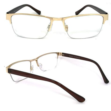 1 pair metal rectangular no line progressive trifocal clear lens reading glasses better then