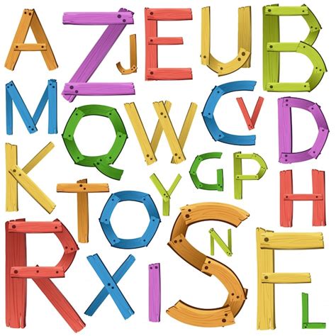 Premium Vector Font Design Of English Alphabet