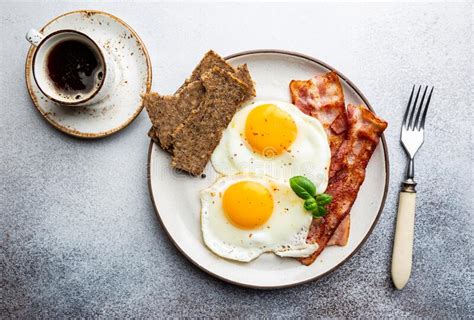 Fried Eggs And Bacon Stock Photo Image Of Dinner Morning 169880778