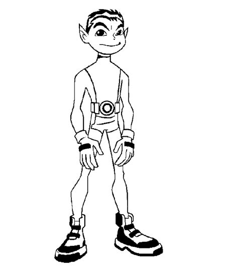 Teen Titans Beast Boy Coloring Pages Coloring Home