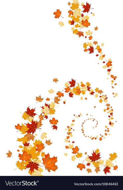 An Abstract Fall Background With Leaves And Swirls In The Shape Of A