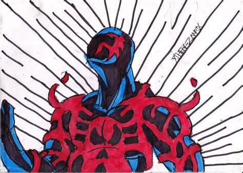 Symbiote Taking Over Spidey 2099 By Chahlesxavier On Deviantart