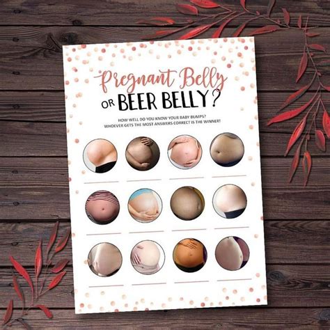 Pregnant Or Beer Belly Printable Game Printable Baby Shower Games POPSUGAR Family Photo