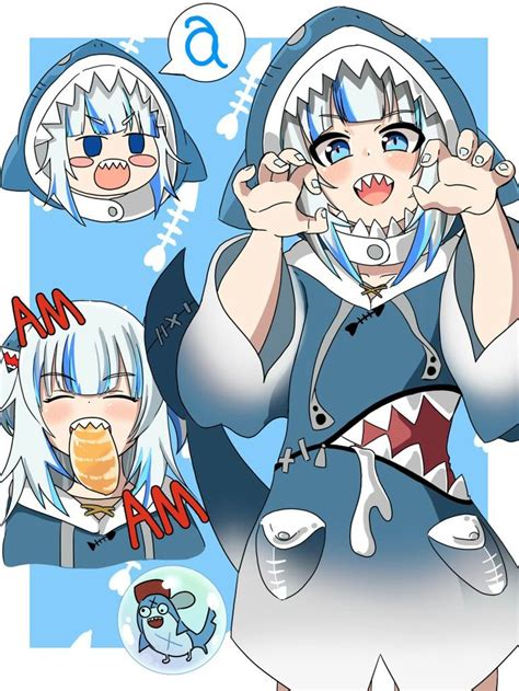 Pin By Bay Tyo On Gawr Gura Collection Shark Pictures Shark Girl Anime
