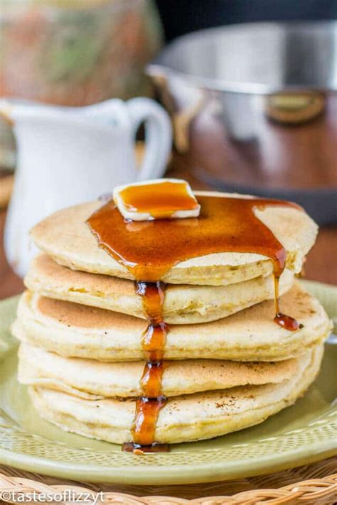 Cornmeal Pancakes Recipe With Brown Sugar Maple Syrup