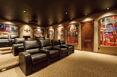 Hung the frame in your home theater room to increase the beauty, it would be nice to have several movie poster line up on the wall to show people your favorite movie. French Quarter Home Cinema - Kasabe Designs Inc