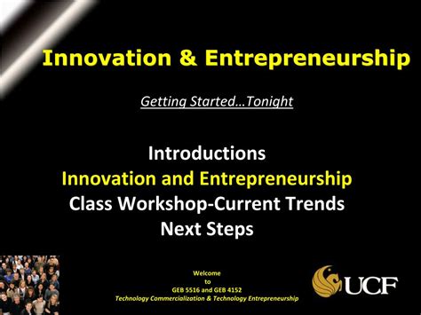Ppt Innovation And Entrepreneurship Powerpoint Presentation Free