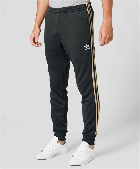 Adidas Originals Synthetic Superstar Slim Fit Track Pants In Black For