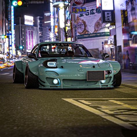 Mazda Rx 7 Render Widebody With Wide Wheels 👉check Out Stancevibez