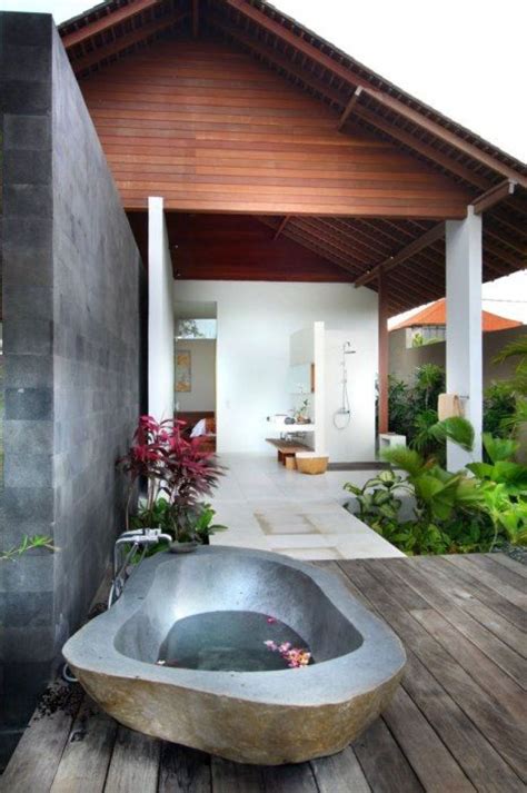 Balinese Style Outdoor Bathrooms Outdoor Bath House Design