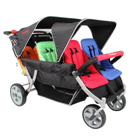 Familidoo Heavy Duty Stroller 6 Seater With Rain Cover