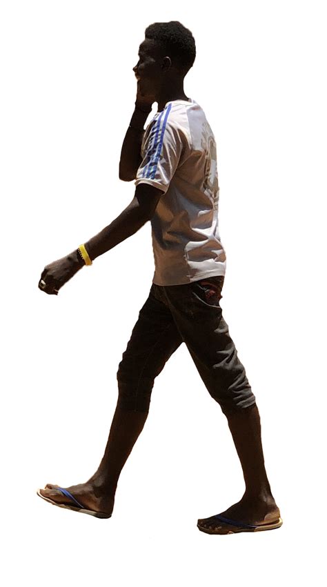 Young African Man Calling While Walking Afrikut