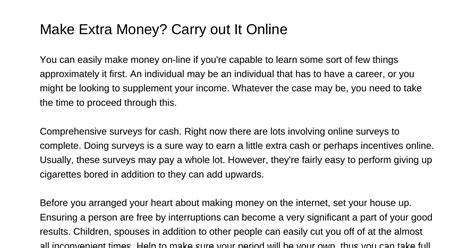 Make Extra Money Perform It Onlinenqgwu.pdf.pdf | DocDroid