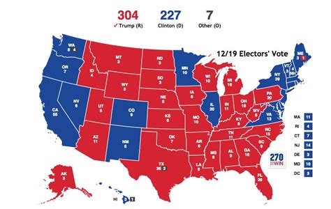 Electoral College Map Vote Results For Today