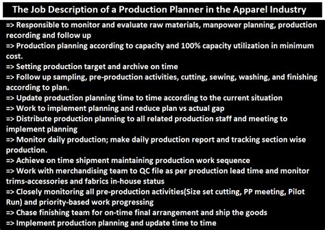 Prepare sound financial plans to ensure clients meet their goals. Job Responsibilities and Report of Production Planning ...