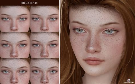 Freckles 01 Lutessasims In 2021 Freckles The Sims 4 Skin Sims 4