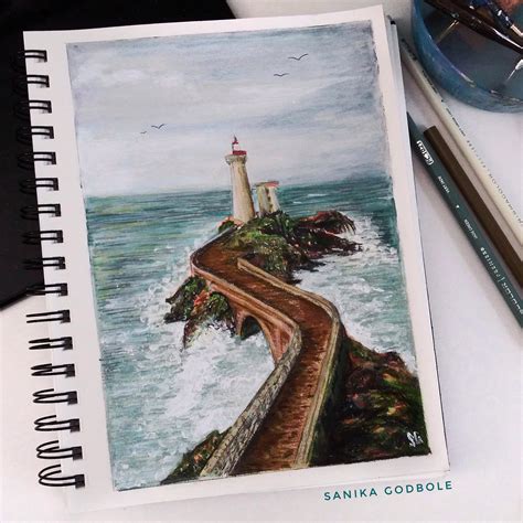 Stormy Lighthouse Rdrawing