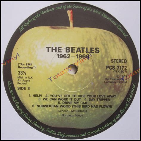Totally Vinyl Records Beatles The The Beatles 1962 1966 Lp Lp X 2