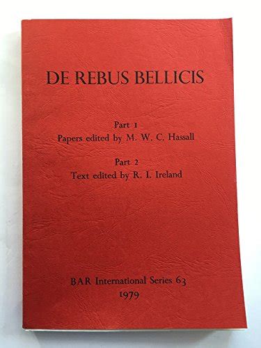 Buy Aspects Of De Rebus Bellicis Part I Aspects Of The De Rebus