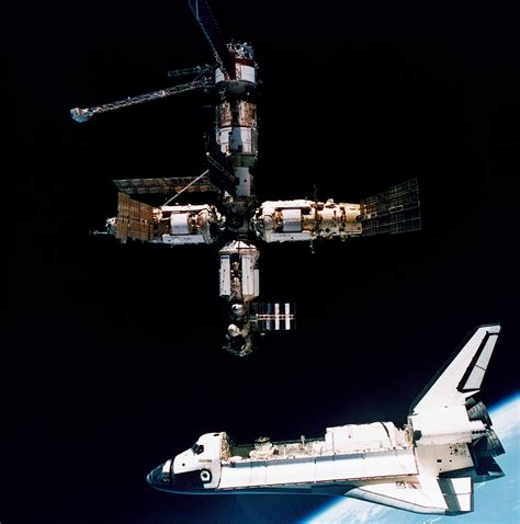 Space Station 20th Sts 71 First Shuttle Mir Docking Nasa