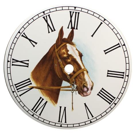 6inch Ceramic Clock Horses Head Roman