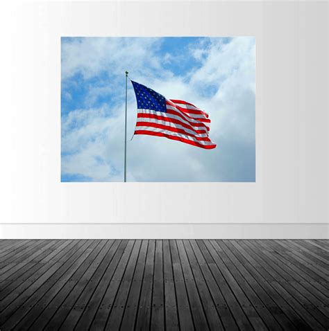 american flag mural americana decor patriotic wall decal