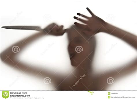 Woman With A Knife Stock Image Image Of Panic Nightmare 26996067